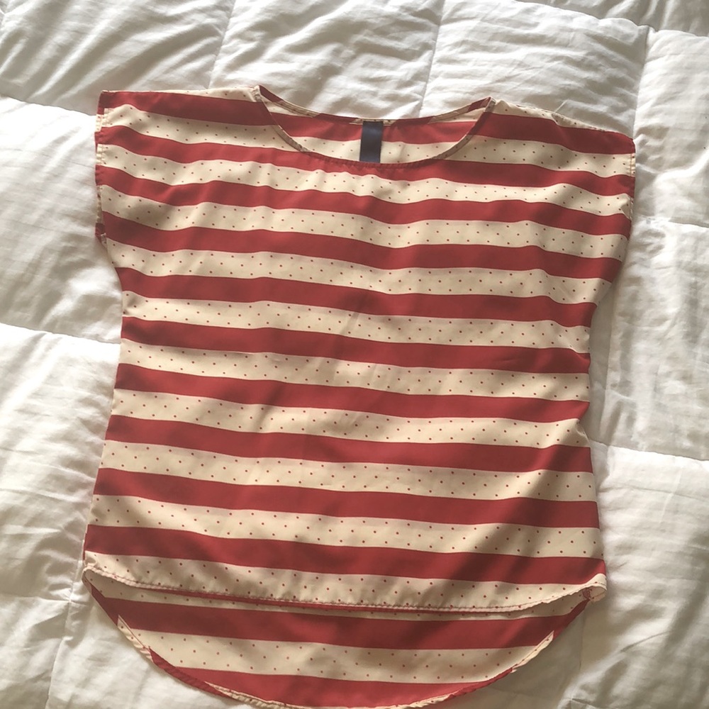 Striped Red Blouse